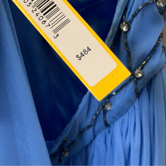 Alice & Olivia Silk Mini Beaded Dress Sky Blue NWT Size Small NWT - Picture 3 of 5